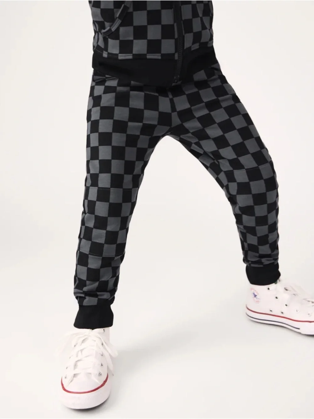 Little Sleepies - Checker Hoodie + Jogger sweatsuit set